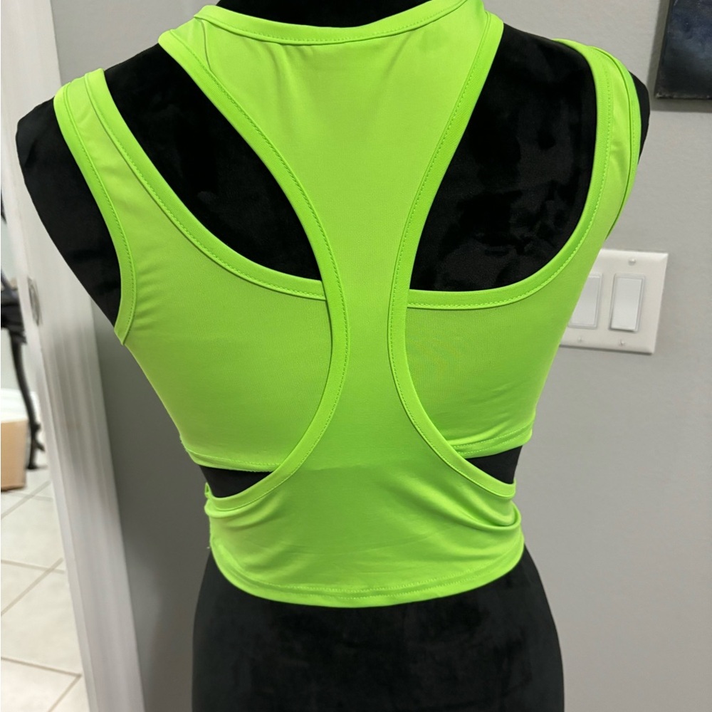 Neon Green Racerback Tank Top - Picture 3 of 3